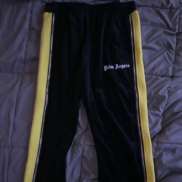Palm Angels Sweatpants Black/Yellow - Picture 1 of 2
